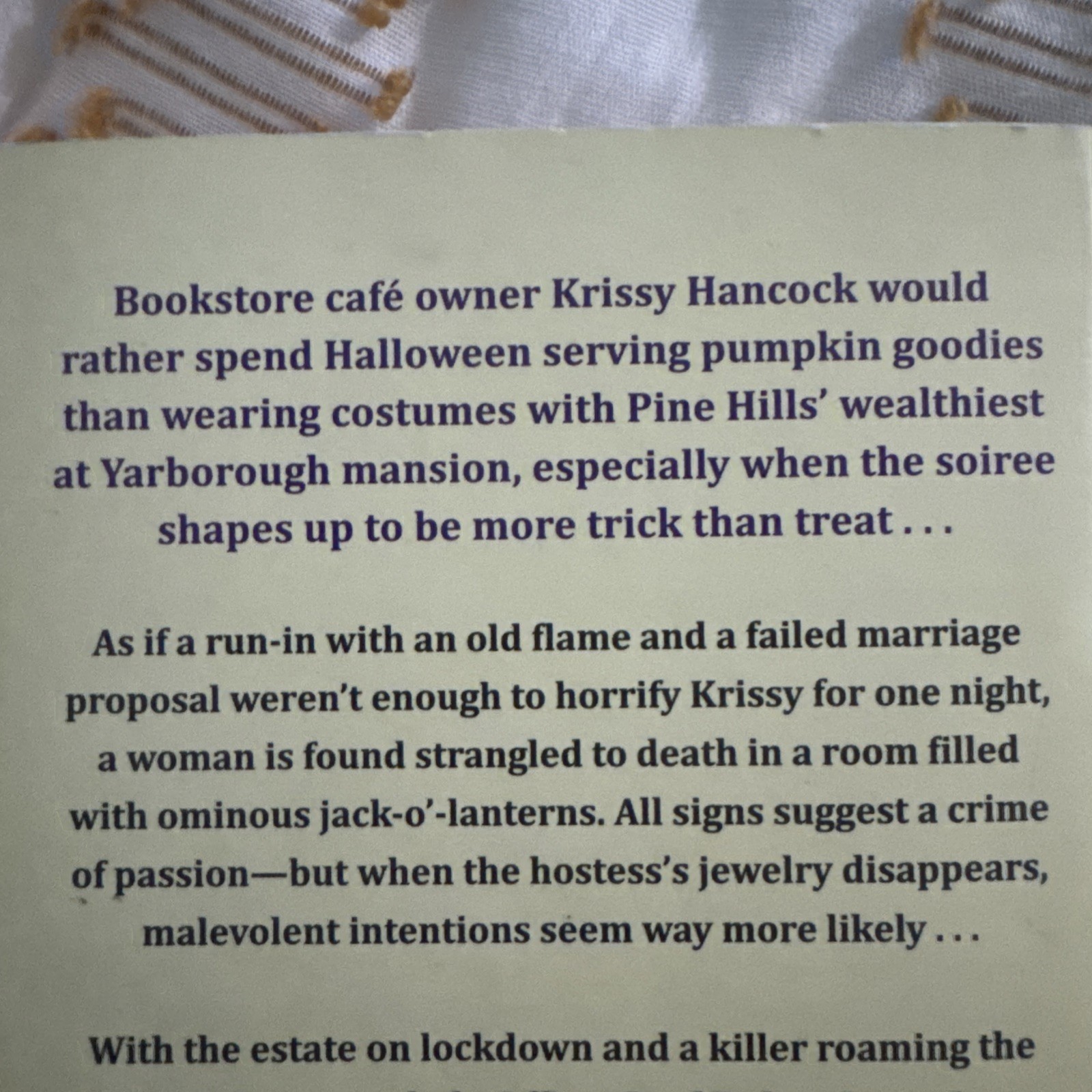 Death by Pumpkin Spice Bookstore Cafe Mystery Murder Passion Romance Halloween