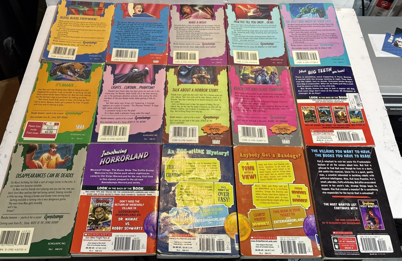 Goosebumps Lot of 31 PB Paperbacks Slappy’s World Horrorland Read Description