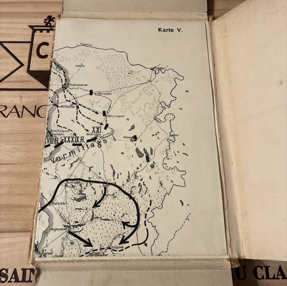 Map Book WWI WW1 Battle Maps German Army France Antique Vintage Military Books