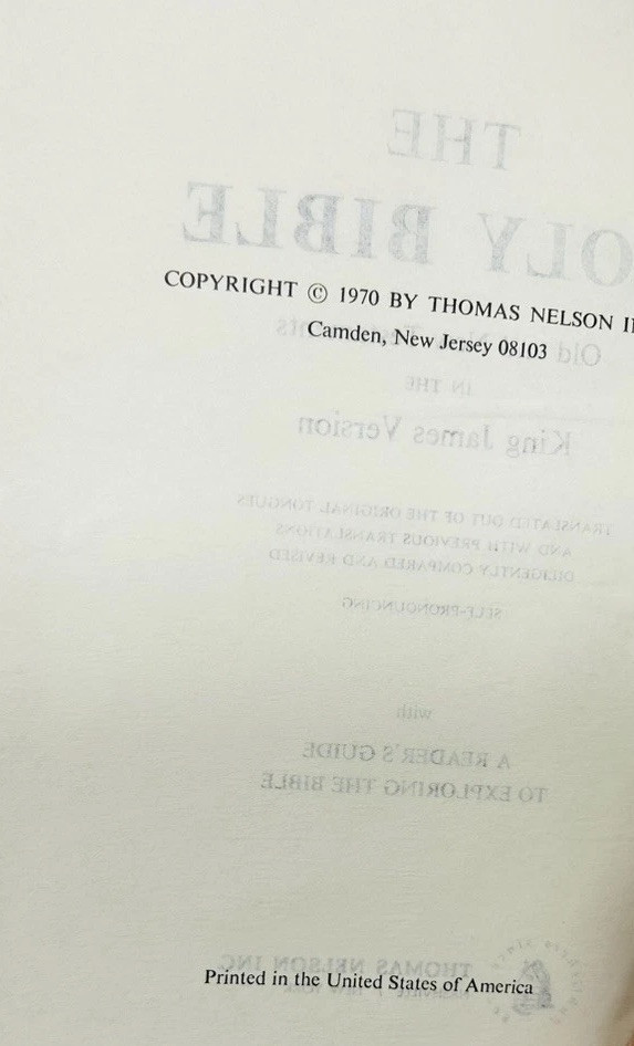 Vintage Black 175 Nelson Special Gift Bible KJV King James Version Red Letter