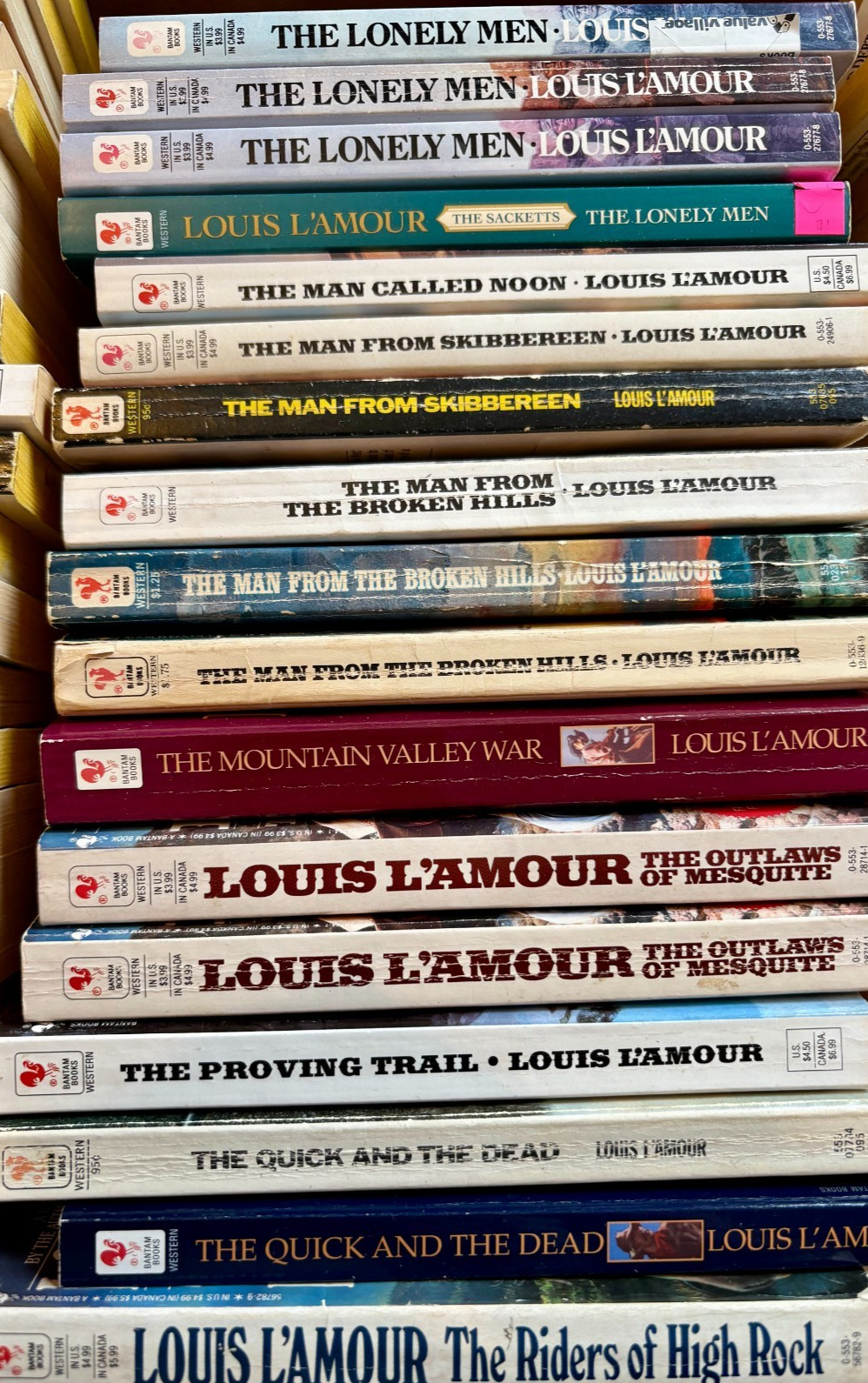Louis L’Amour Paperback Books – Buyer Chooses – Western Novels Sackett Series