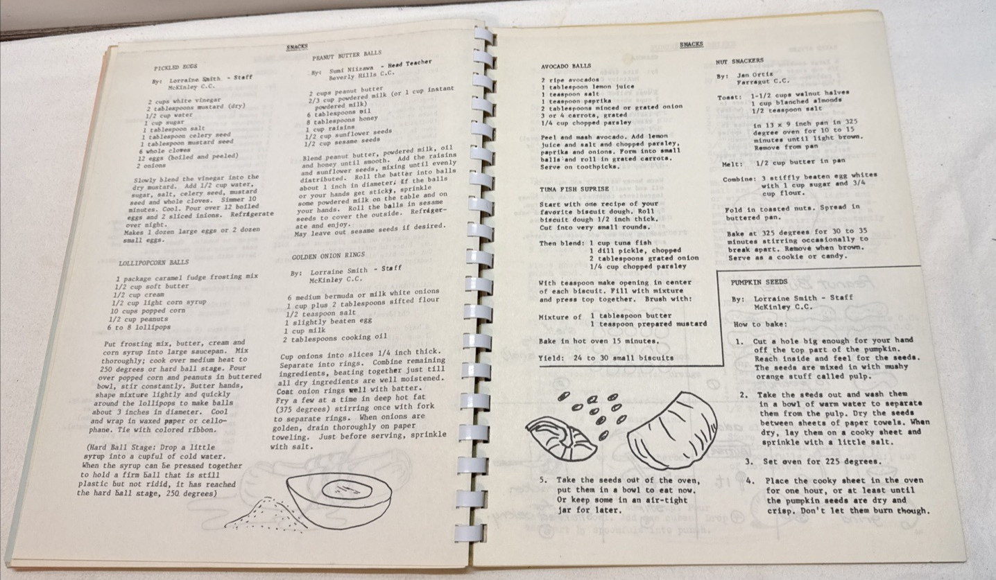 Vintage 1977 Food For Thought Recipes Cook Book Cooking Vallejo City School