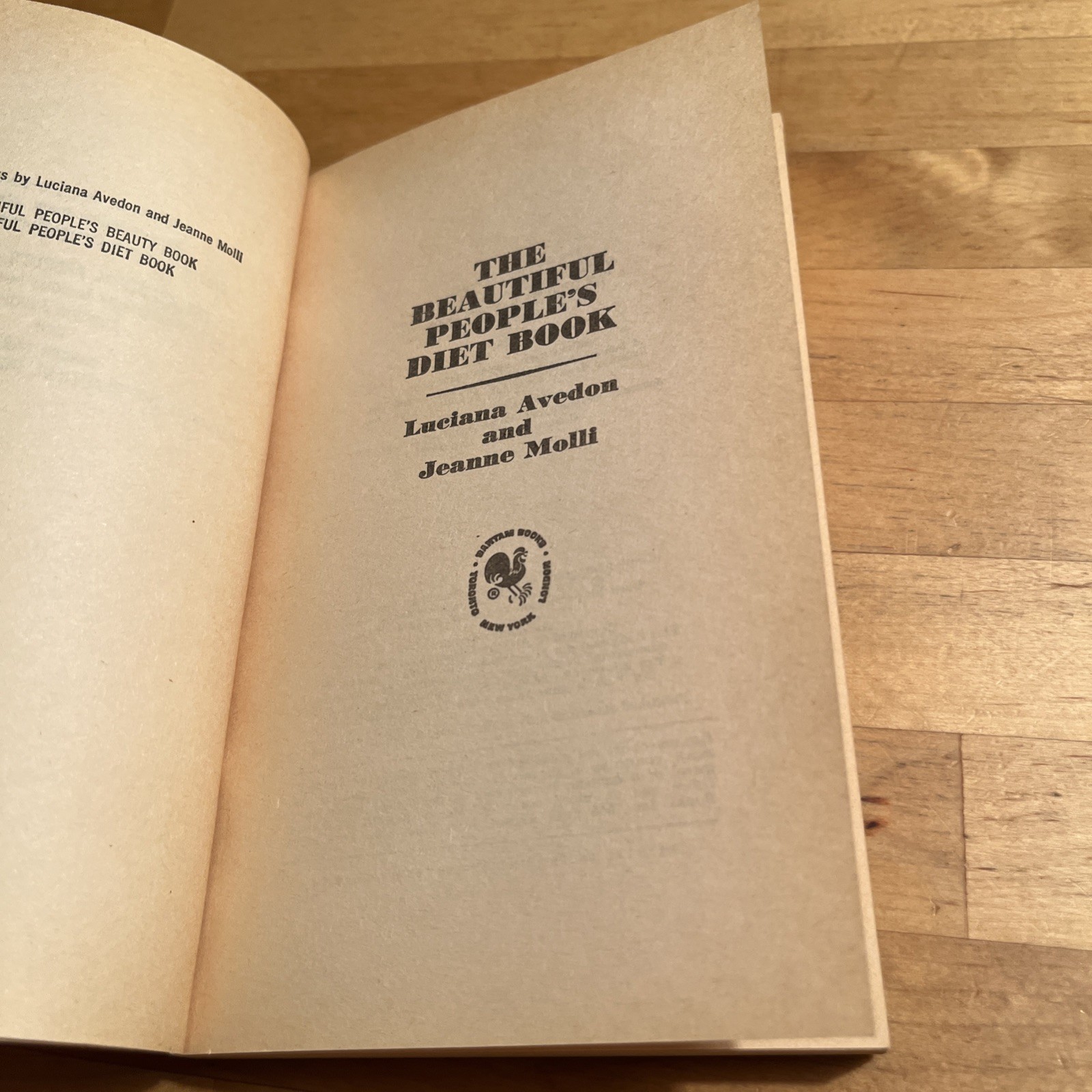 The Beautiful People’s Diet Book Luciana Avedon 1975 Bantam Edition Jeanne Molli