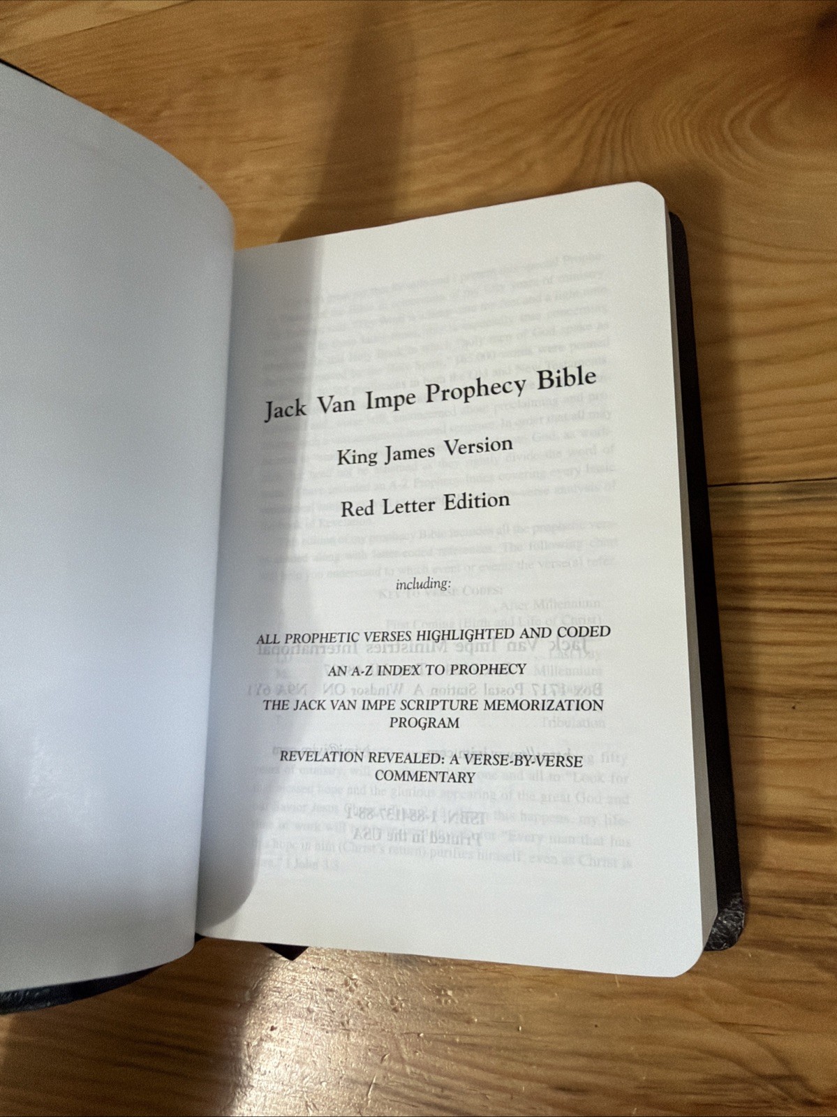 The Jack Van Impe Prophecy Bible-KJV Special Limited Edition Leather Bible
