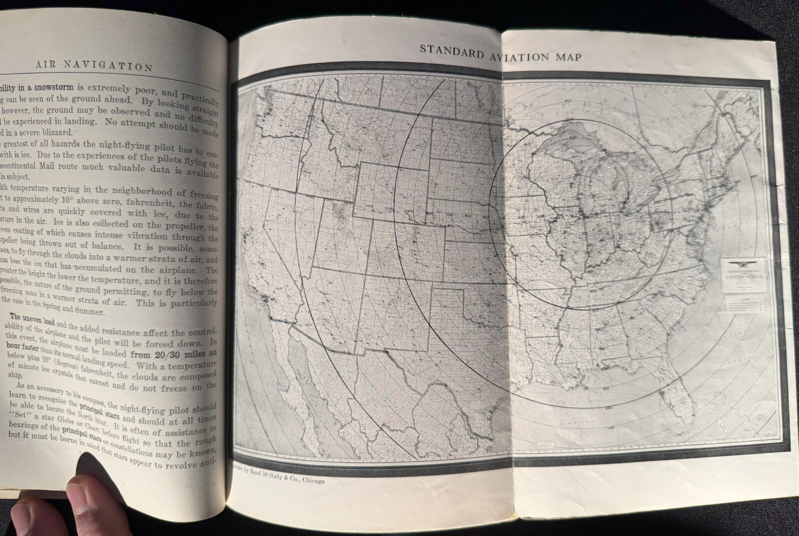 Air Navigation and Meteorology 1929 HC 3rd Ed w/Map Cpt Richard Duncan