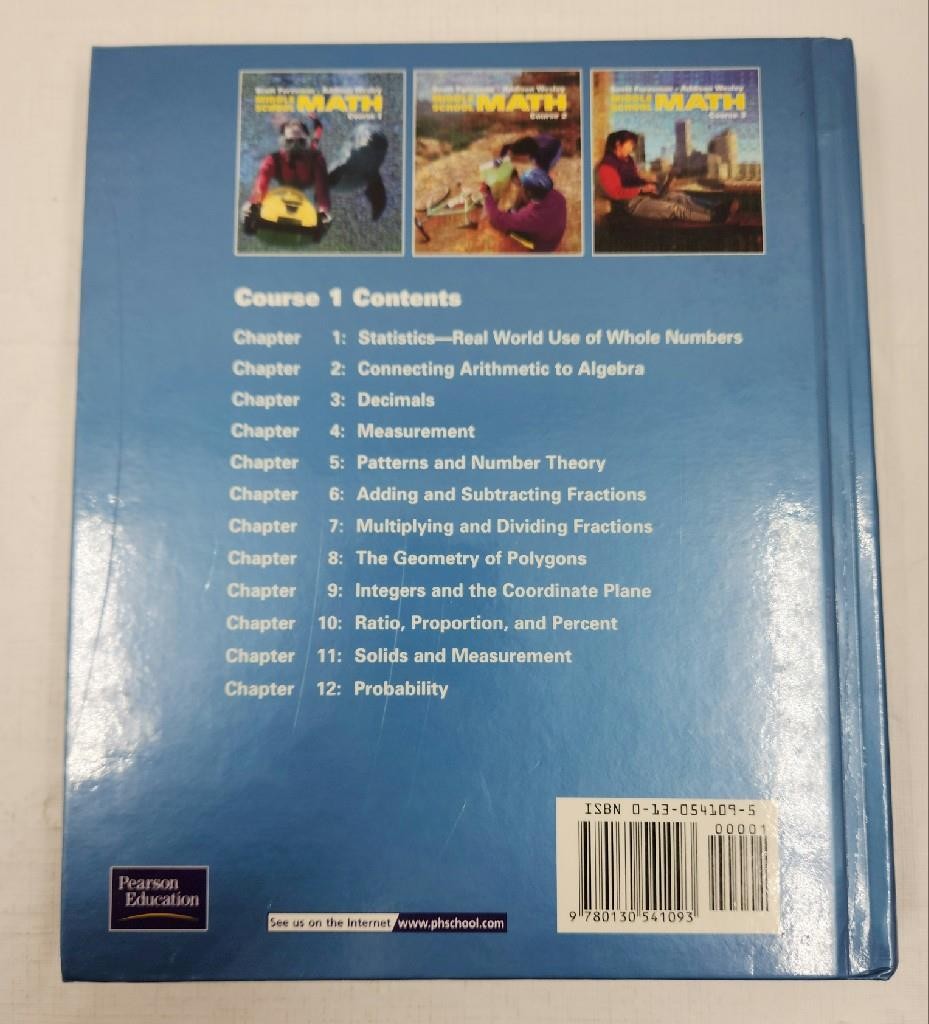 Scott Foresman-Addison Wesley Middle School MATH, Course 1 Hardcover (2002)