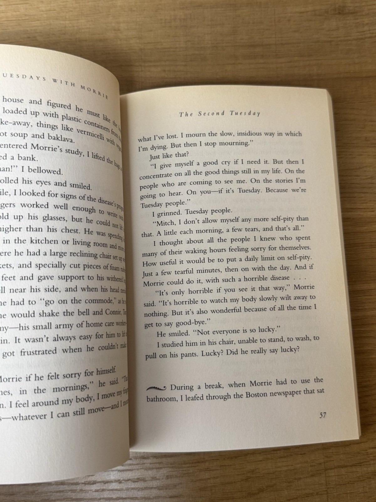 Tuesdays with Morrie : An Old Man, a Young Man, and Life’s Greatest Lesson, 25th