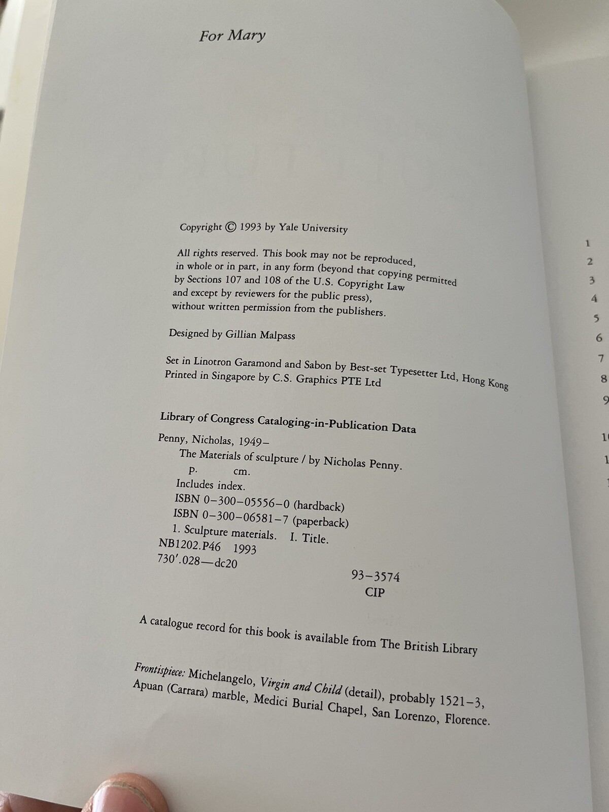 The Materials Of Sculpture By Nicholas Penny 1993 Yale University Press