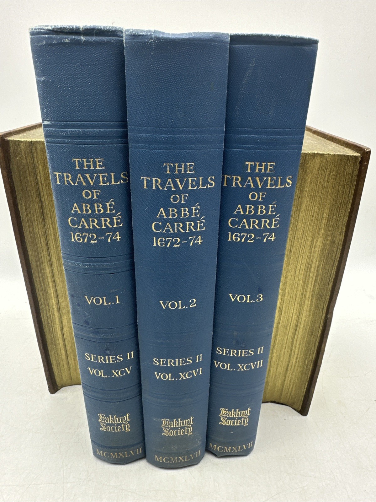 Travels Abbe Carré India 3 Vol Hakluyt 1947 Inscribed Set (AB114)
