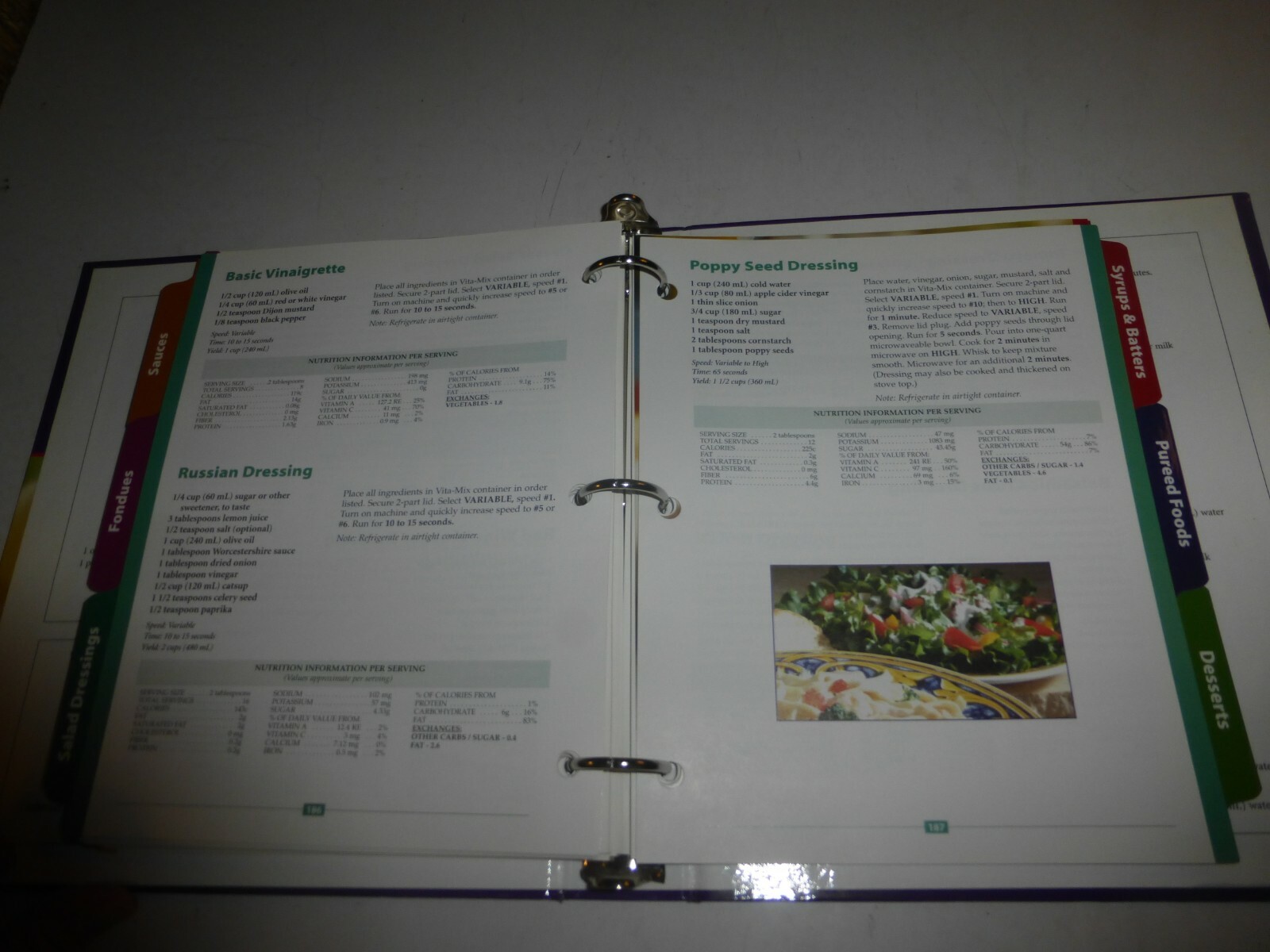 Vita-mix Book Cookbook Binder Owners Manual Whole Food Recipes For Better LiviMS