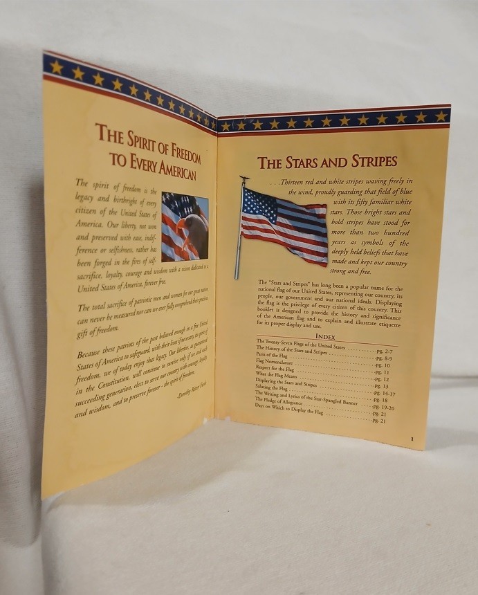 The American Flag History & Usage Ppb Vicky Oakes Handout 2003 Patriot Booklet
