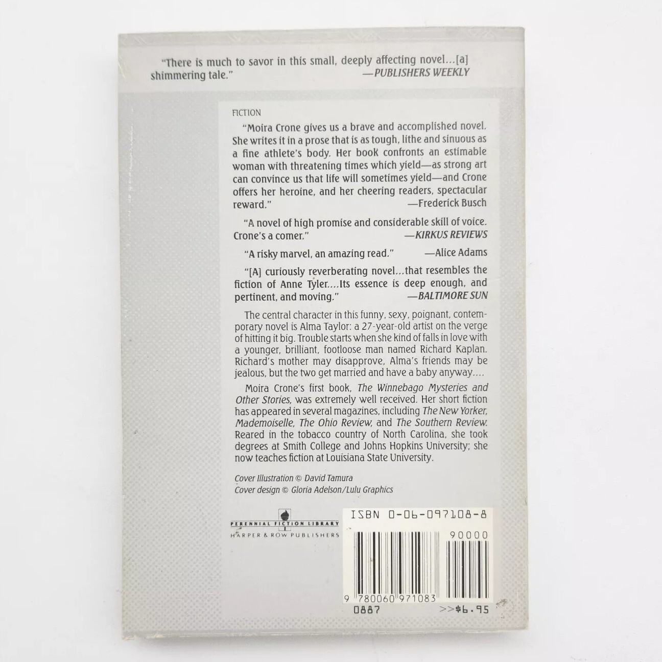A Period Of Confinement by Moira Crone 1st Perennial Library Edition 1987 Book