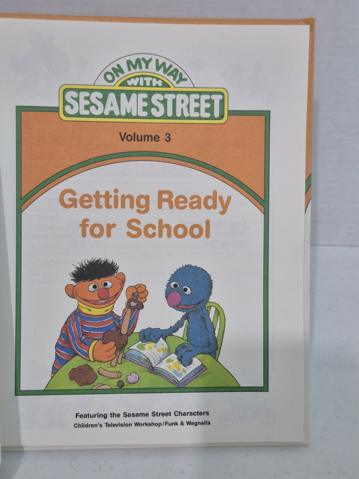 On My Way with Sesame Street Volumes 2 & 3 Vintage Book Set Jim Henson 1989