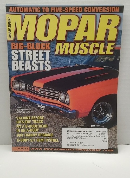 Mopar Muscle Magazine April 2004 E Body 5.7 Install Hemi Roadrunner