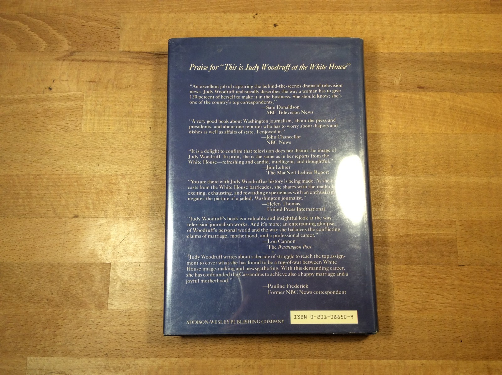 This is Judy Woodruff at the White House, SIGNED (Inscribed), Hardcover 1st/1st