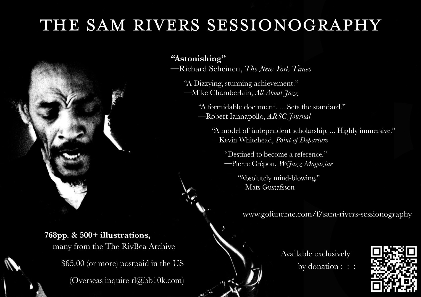 Sam Rivers Sessionography / 768pp., 500+ illustrations / „Astonishing“ —NYTimes
