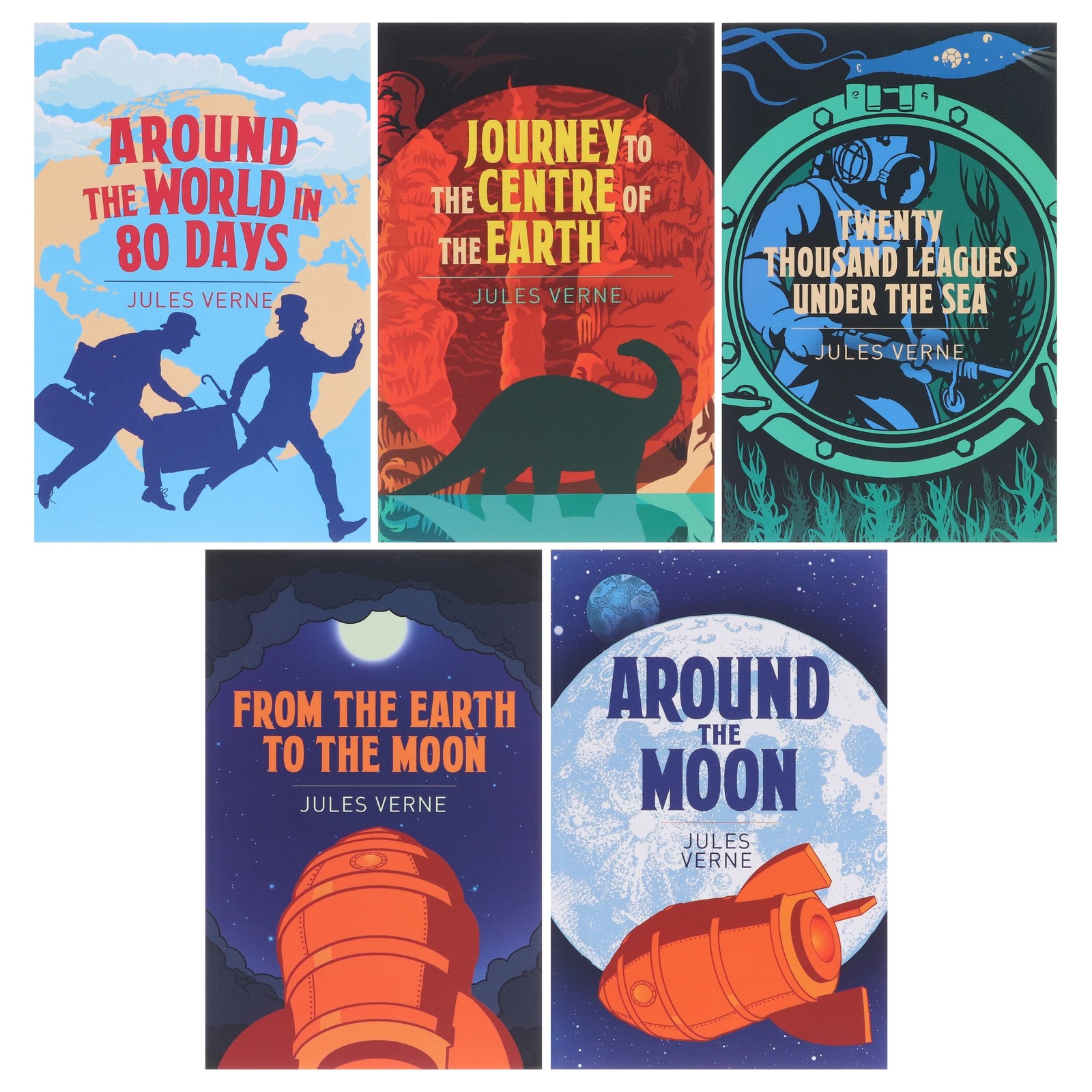 The Classic Jules Verne Collection 5 Books Box Set – Ages 14+ – Paperback