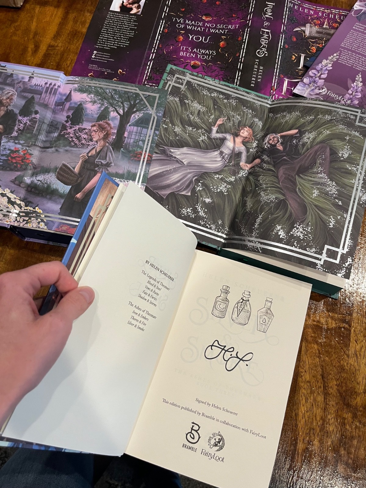 Fairyloot exclusive The Ashes of Thezmarr by Helen Scheuerer signed set