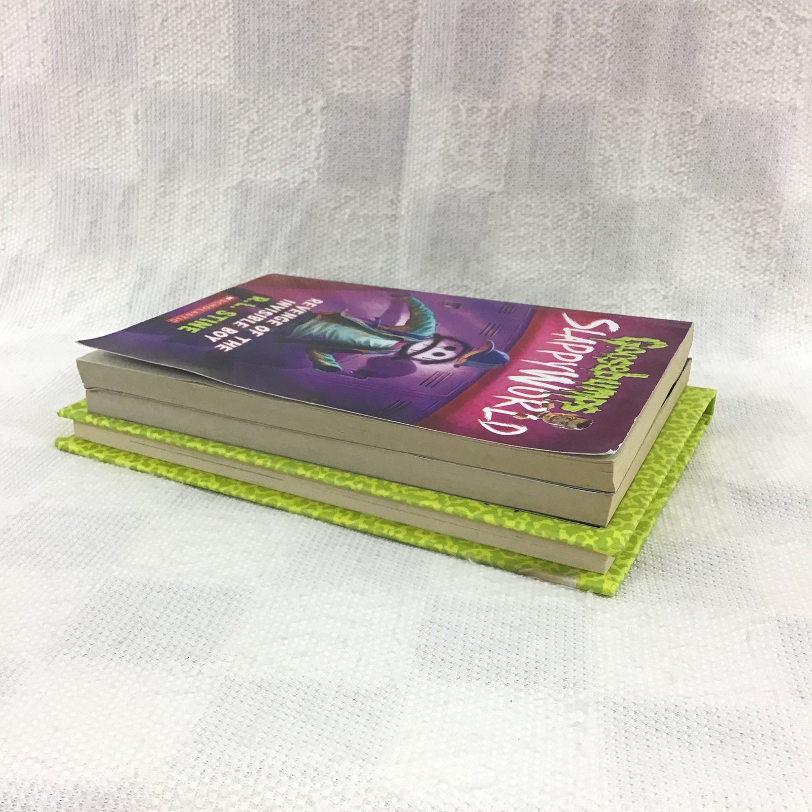 RL Stine Book Lot Goosebumps SlappyWorld 9 14 Rotten School 1 Paperback 3 Books