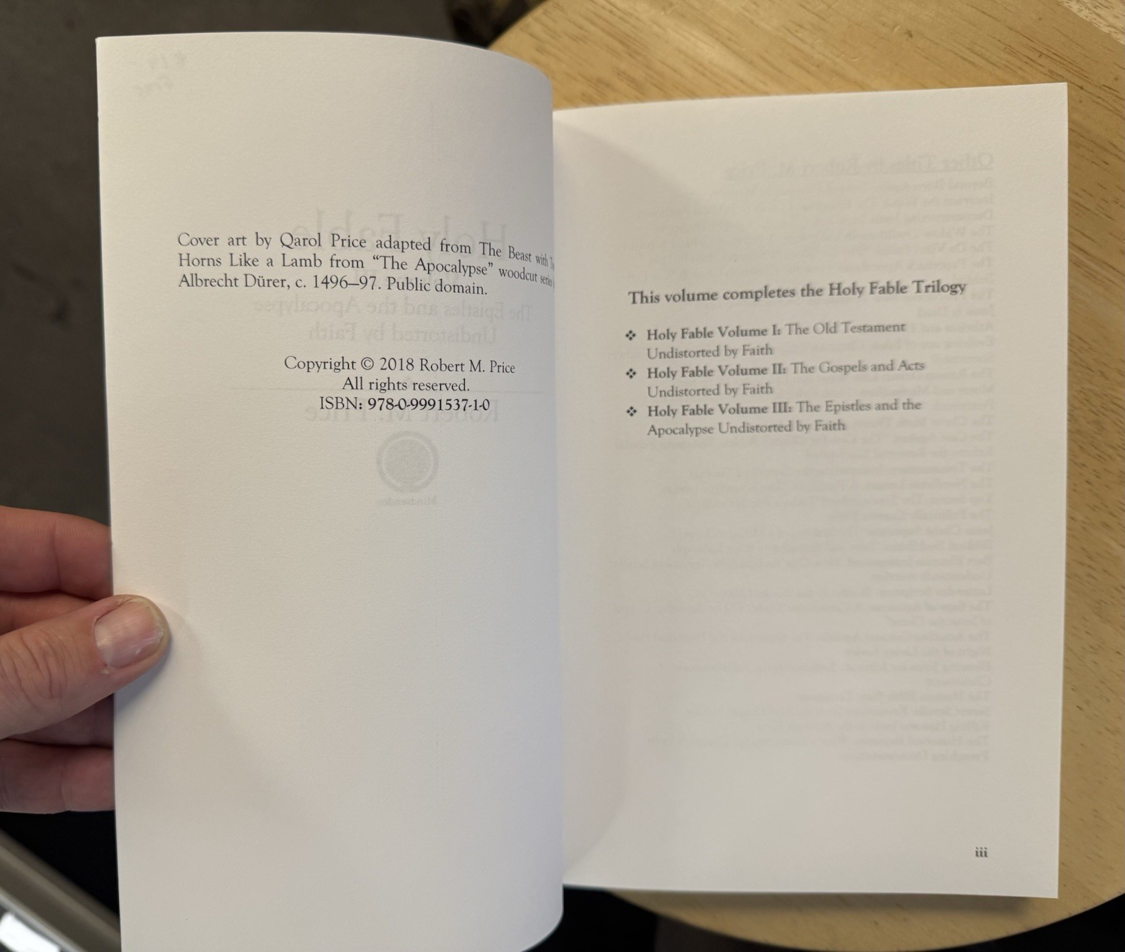 Holy Fable 3 Volume Set By Robert M. Price