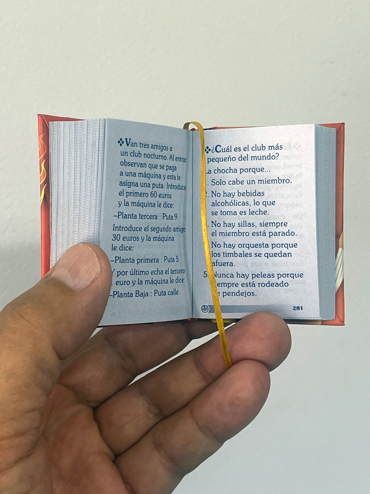 Chistes Picantes miniature book 441 pages more than 350 jokes spanish adults