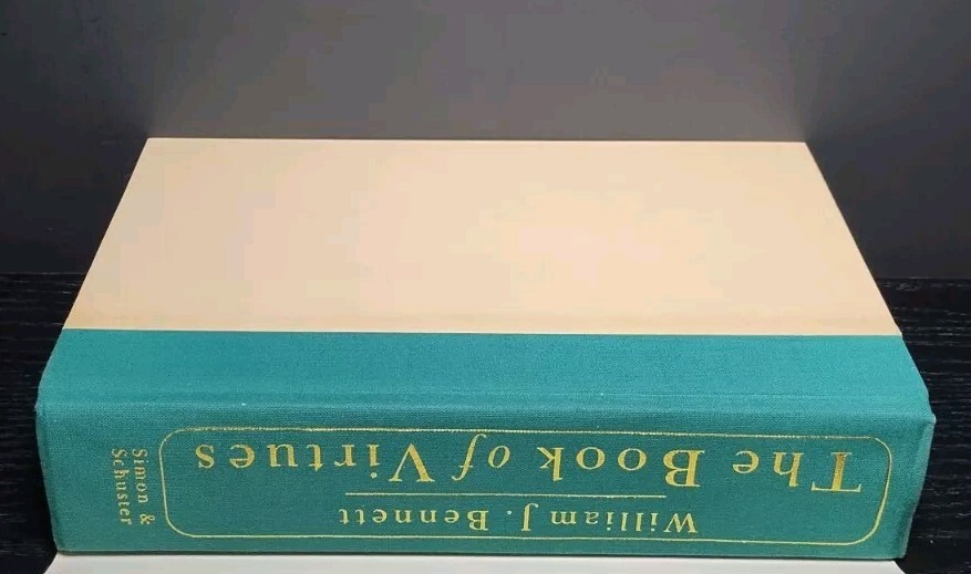 The Book of Virtues by William J. Bennett 1st Edition 10th Printing Hardcover