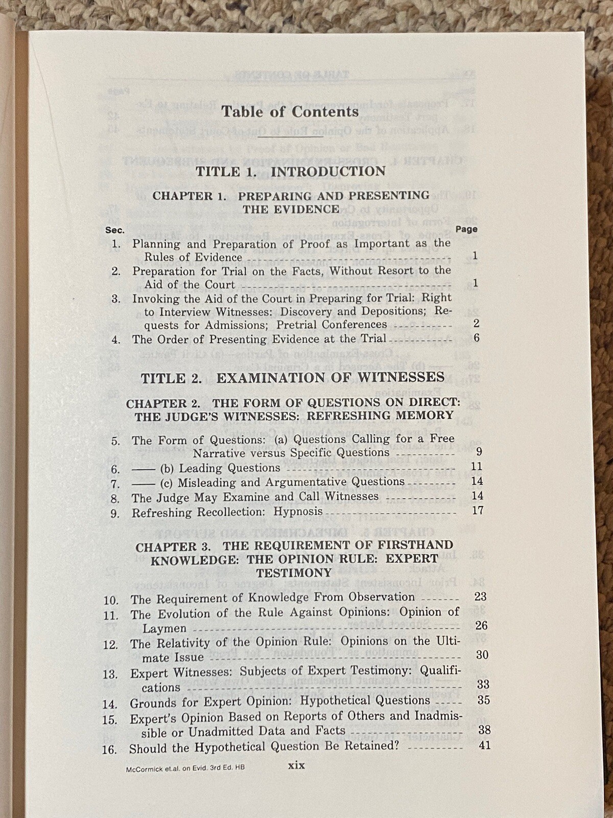 McCormick on Evidence 3rd Ed 1984 HC West Publishing Hornbook Series Student Ed