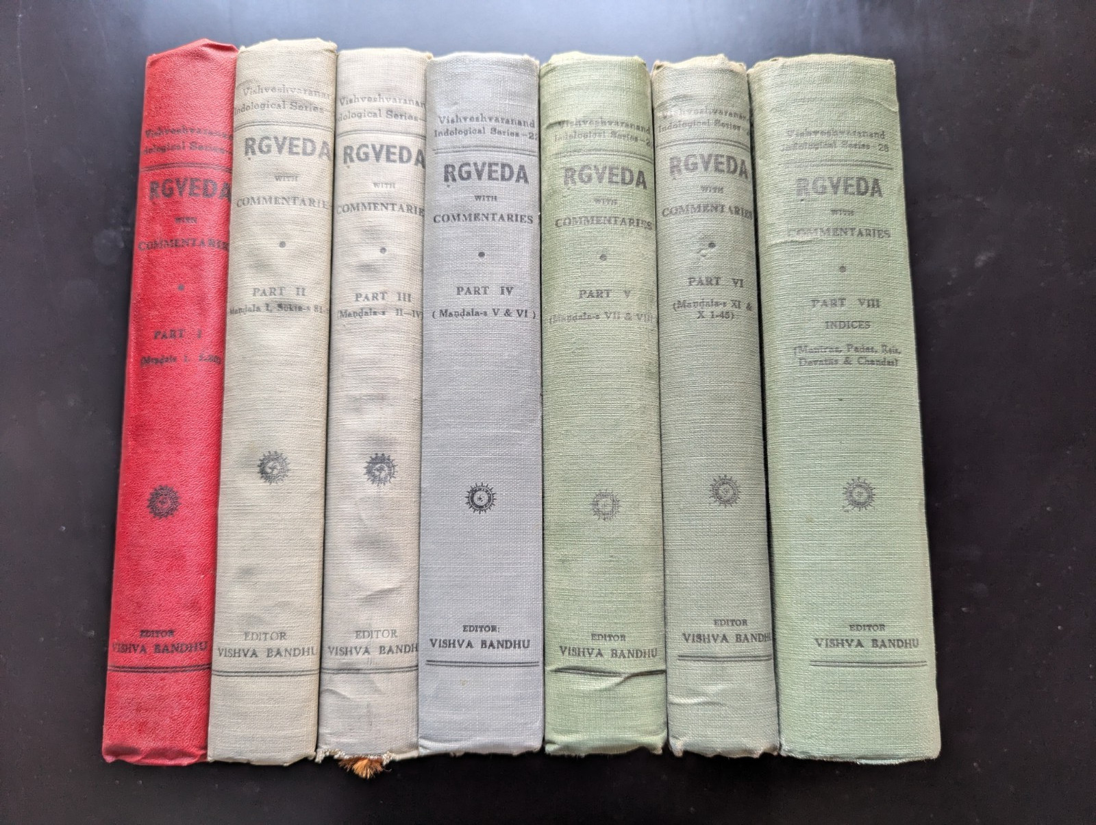 Rare Rgveda With Commentaries Vishva Bandhu 1965 Sanskrit 7 Of 8V Vedic Lot