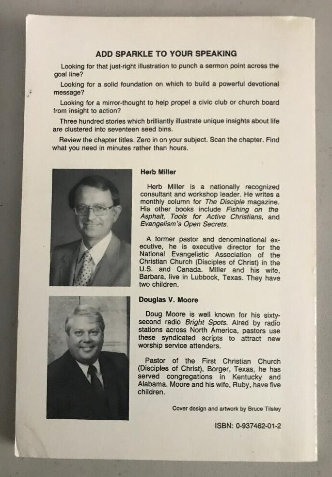 300 SEED THOUGHTS ~ H. MILLER & D. MOORE ~ 1986 ~ SPEAKER’S ILLUSTRATIVE STORIES