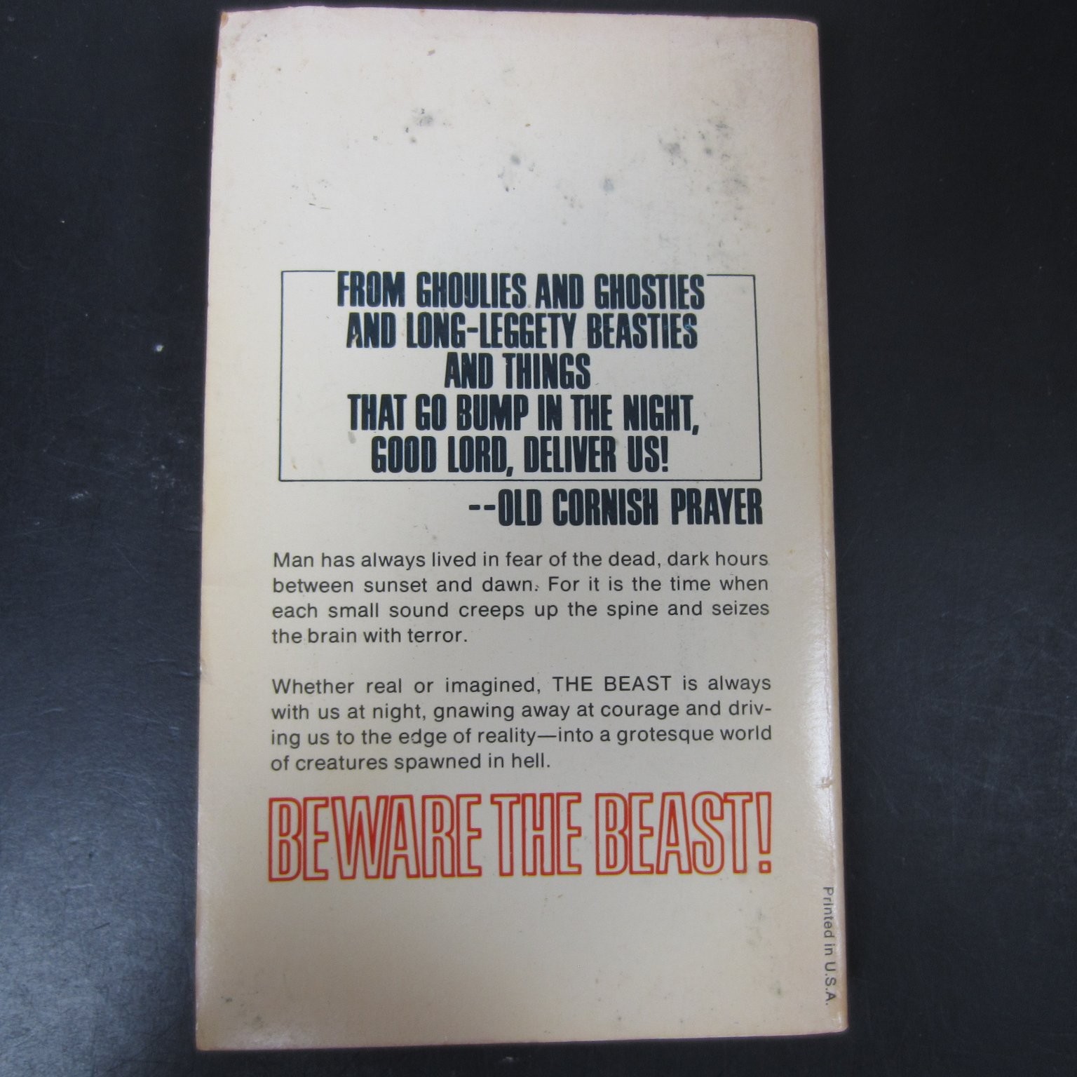 Beware More Beasts Ghidalia Elwood 1975 Horror Anthology Manor Books PB