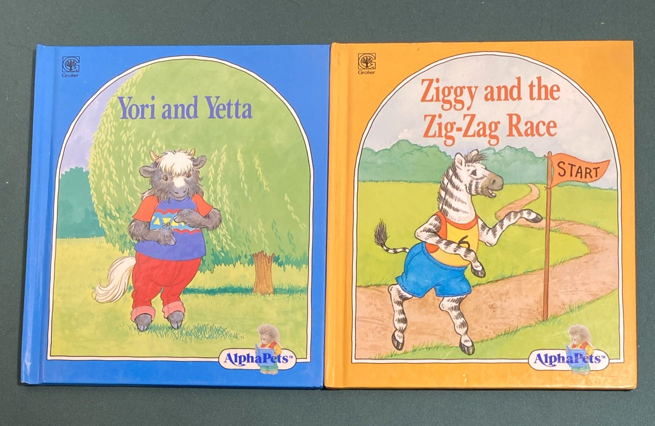 Complete ALPHAPETS A-Z Set ~ 26 Vintage Book Lot ~ Alpha Pets Grolier Homeschool