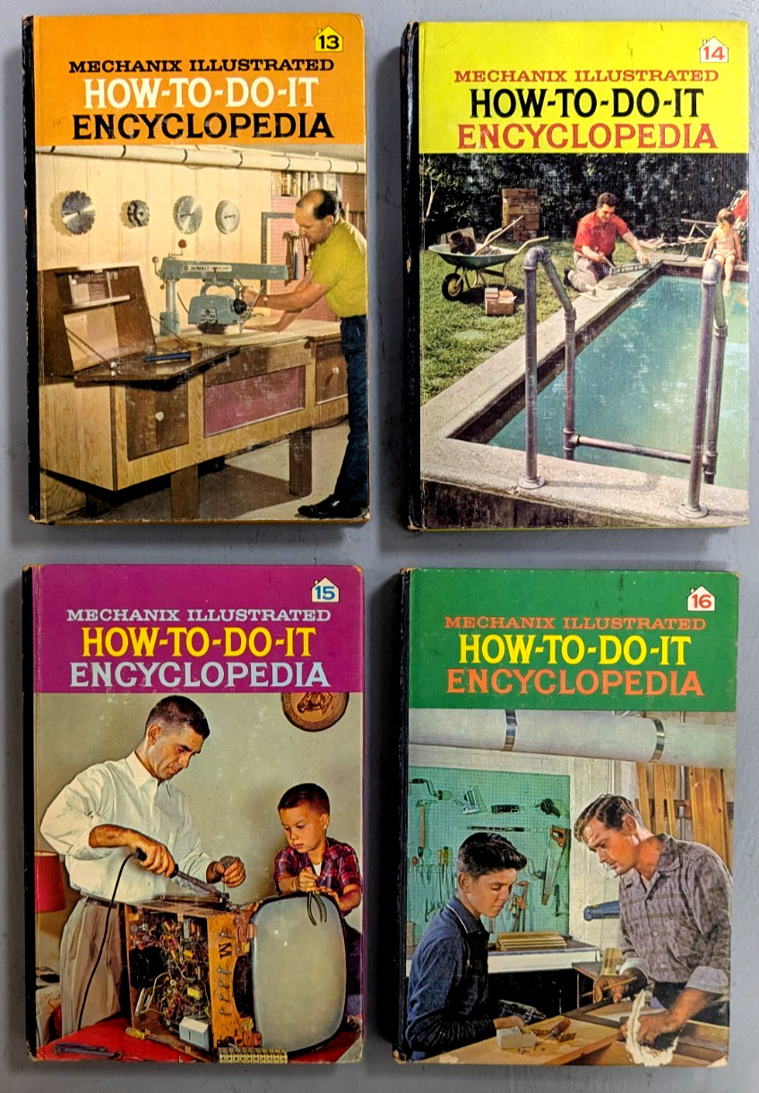 1961 Mechanix Illustrated How-To-Do-It Encyclopedia Volumes 1-16 Complete Set