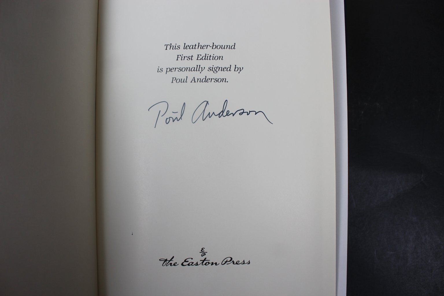 The Boat of a Million Years Poul Anderson 1989 Signed First Edition Leather ~VG