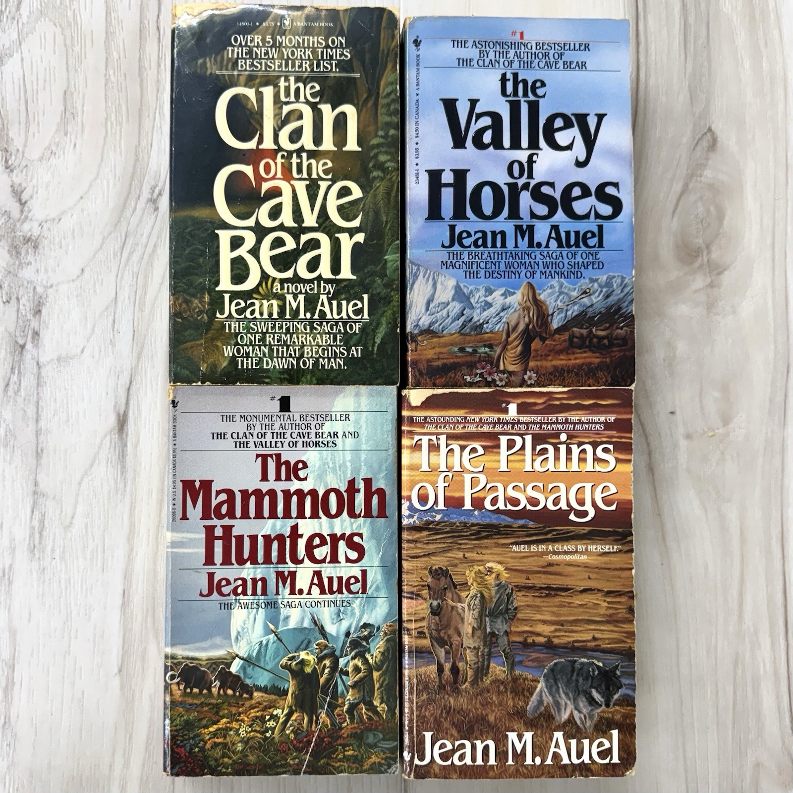 VTG 80s Lot 4 Earth’s Children Series Paperback Books by Jean M Auel Bantam