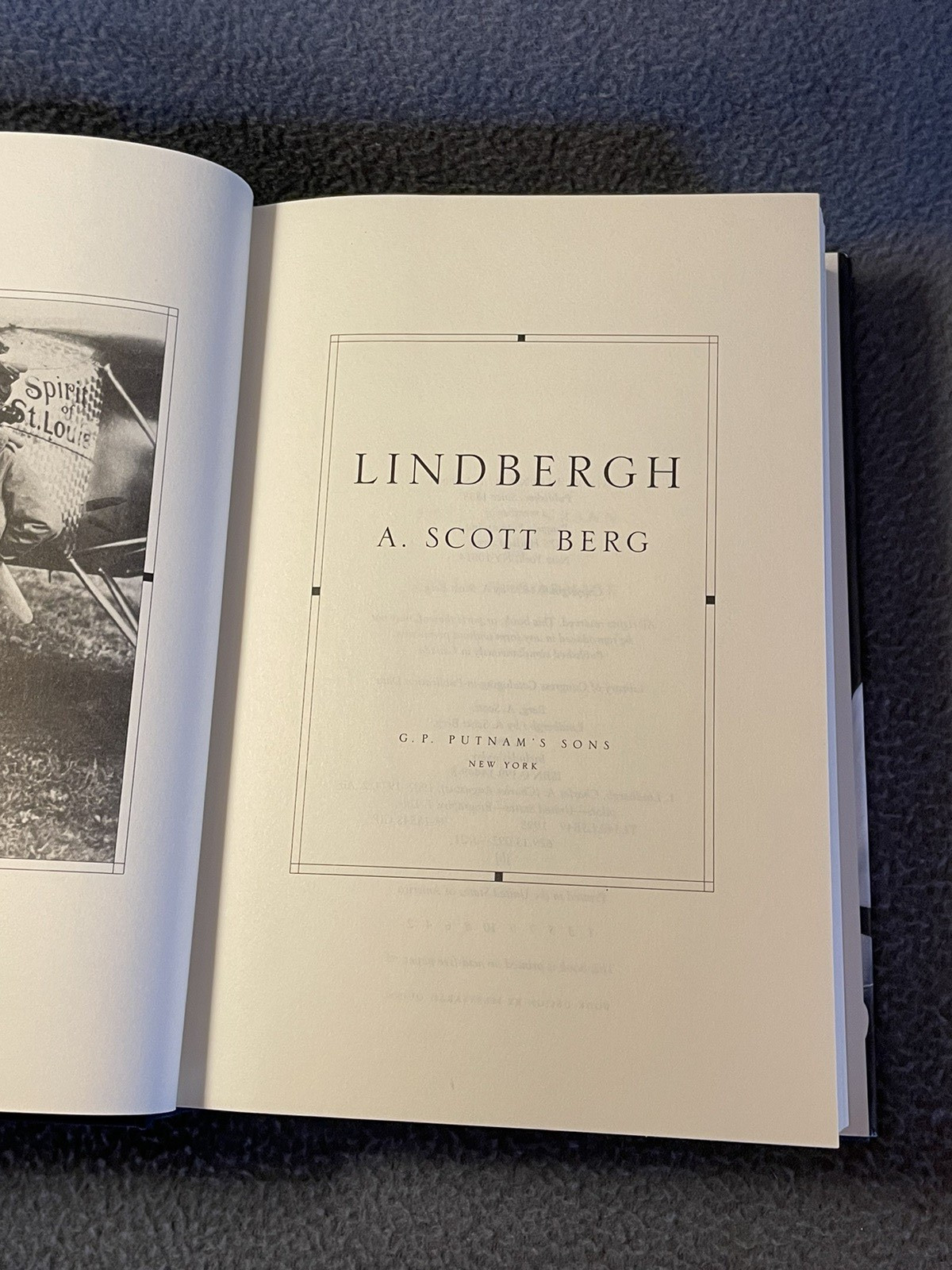 Lindbergh A. Scott Berg 1998 First Edition 1st Printing HardCover DustJacket LNC