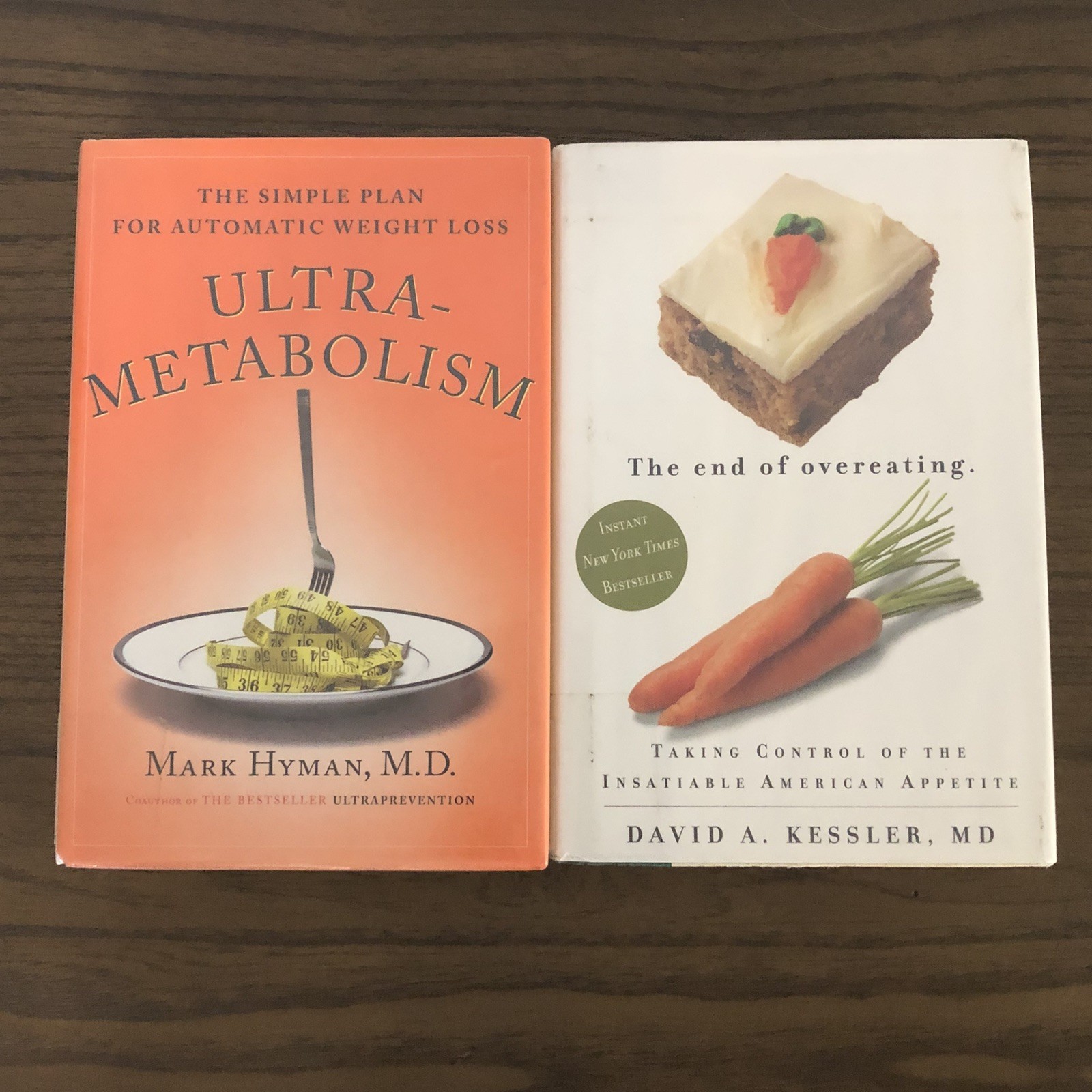 The End of Overeating by David Kessler MD UltraMetabolism by Mark Hyman MD books