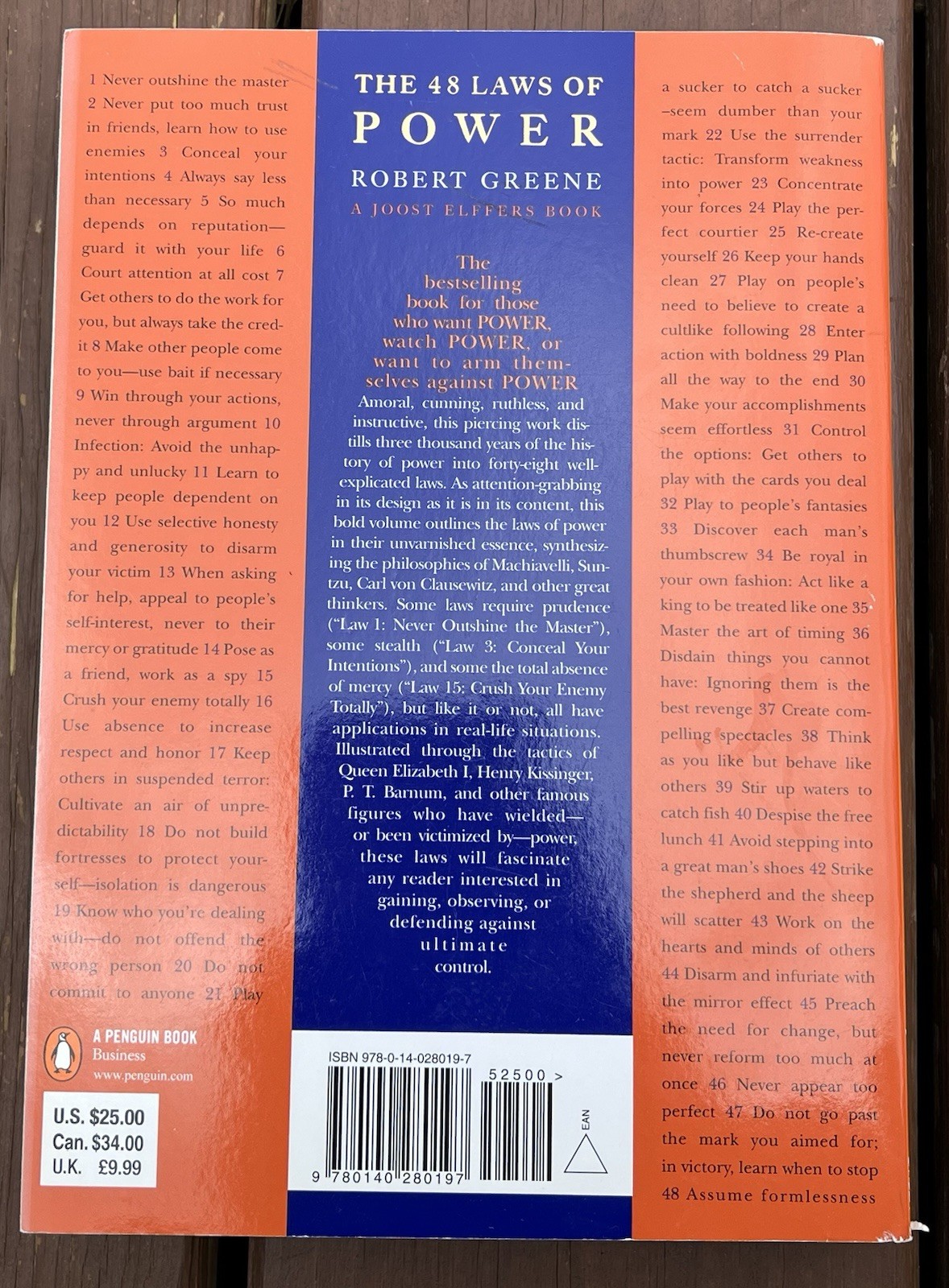 The 48 Laws of Power Robert Greene pb business self improvement book bestseller