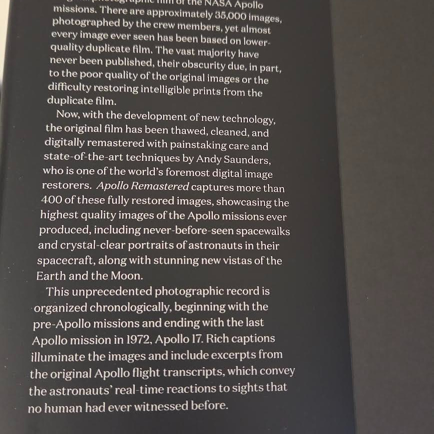 Apollo Remastered: The Ultimate Photographic Record by Andy Saunders HC VGC!!!