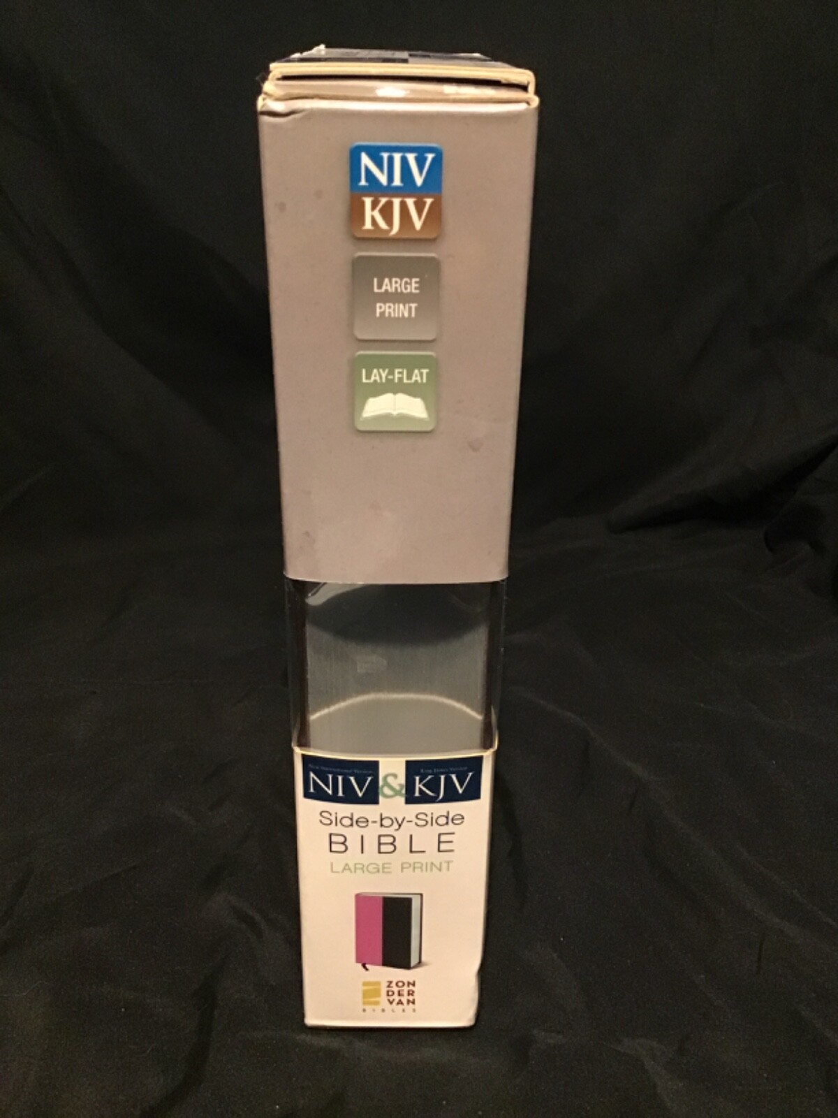 NIV & KJV Side-By-Side Bible Large Print Orchid/Chocolate Italian Duo-Tone