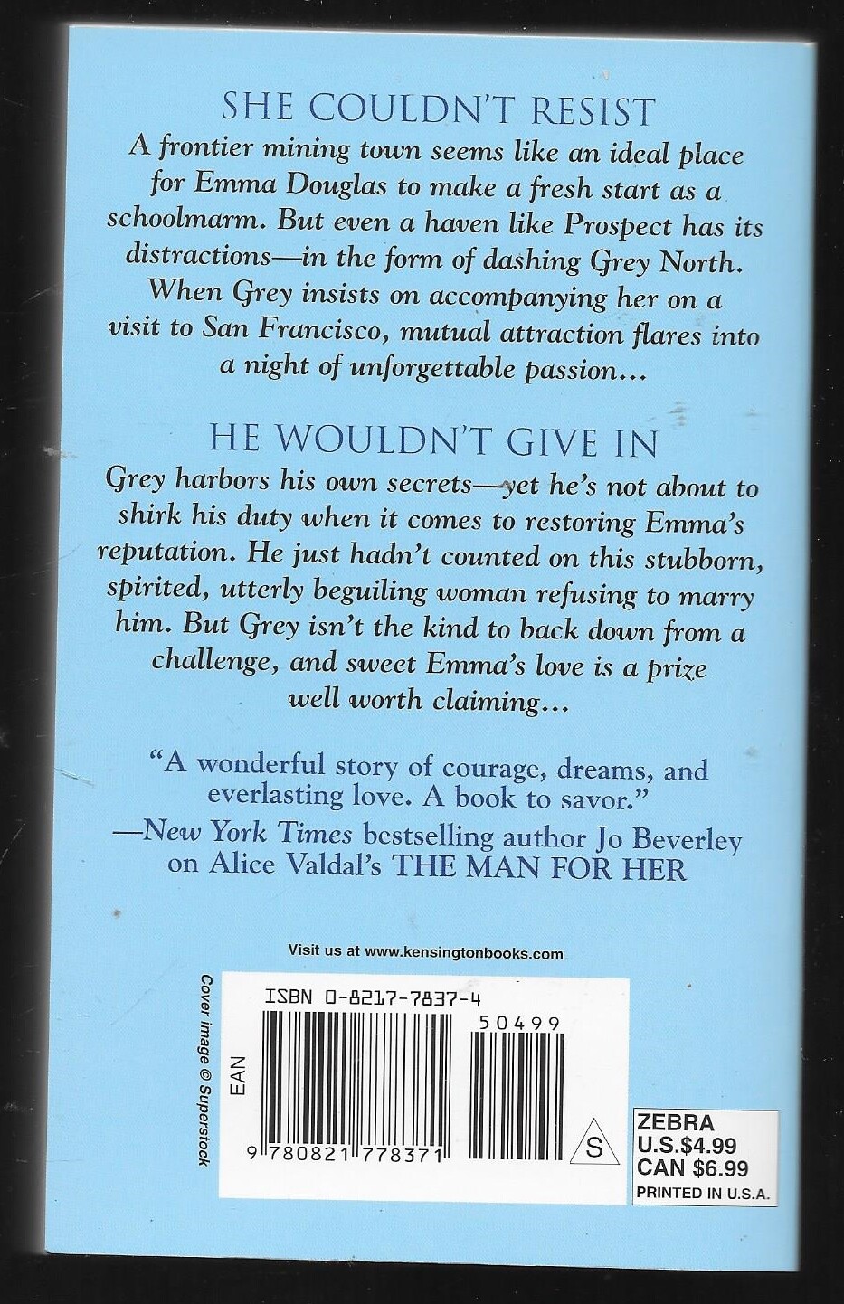 Her One and Only by Alice Valdal (2006, UK- A Format Paperback)