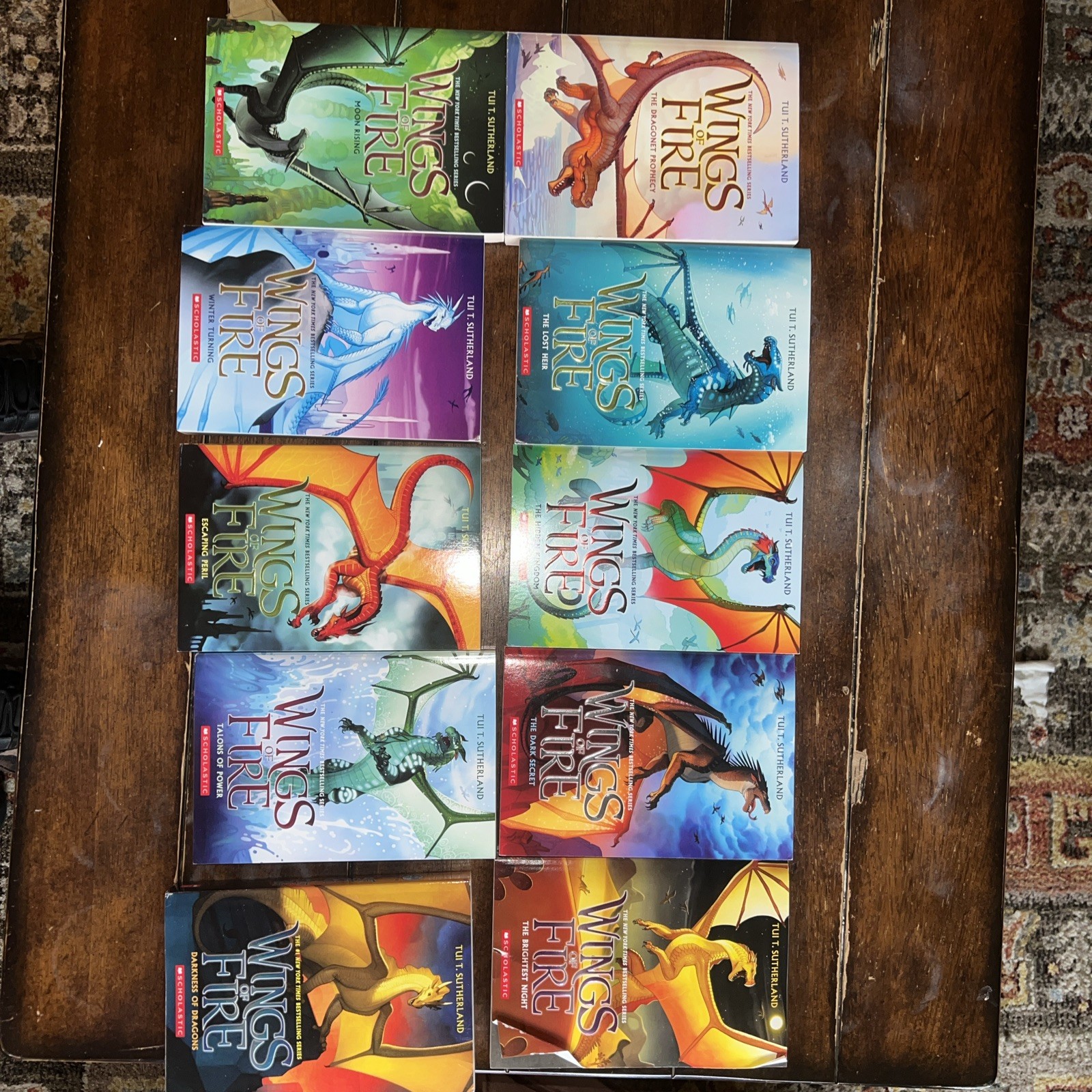 Wings of Fire Box Set Books 1-10 Paperback Lot by Tui T. Sutherland YA Dragons
