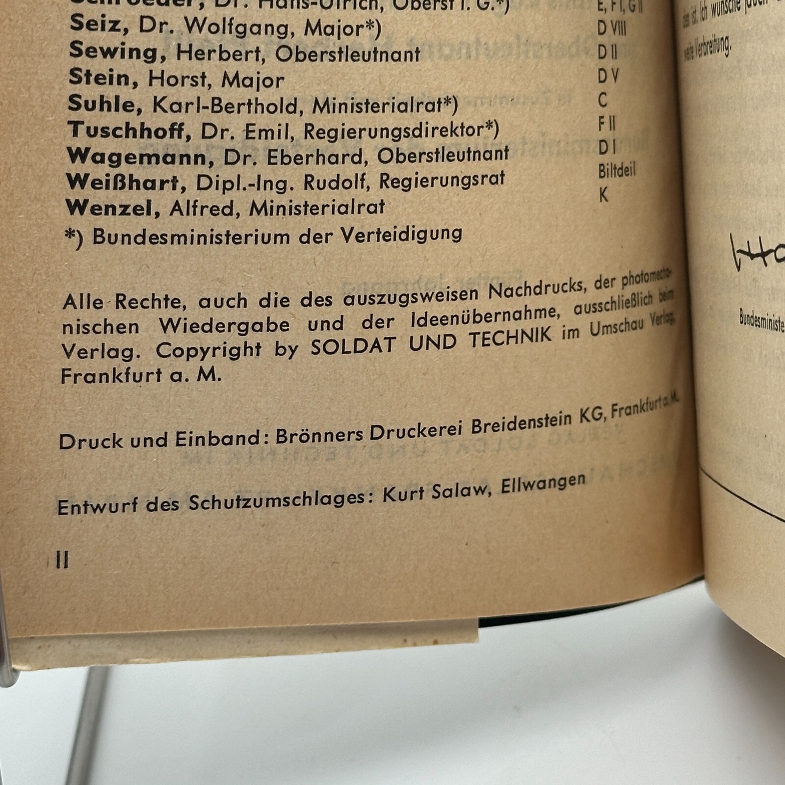 Taschenbuch für Wehrfragen 1963/64 German Cold War Military Defense Strategy
