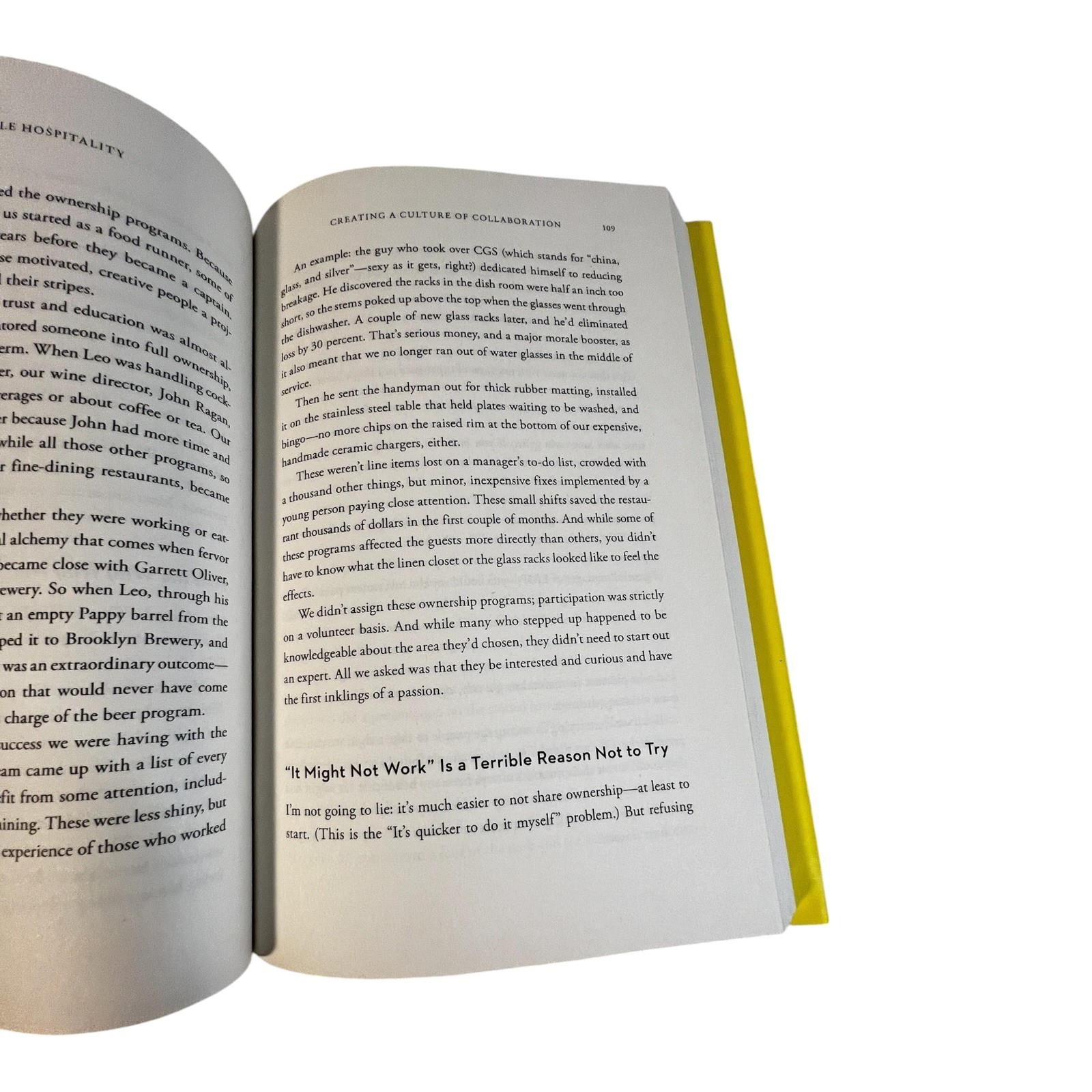Unreasonable Hospitality Will Guidara Hardcover Book Bestseller