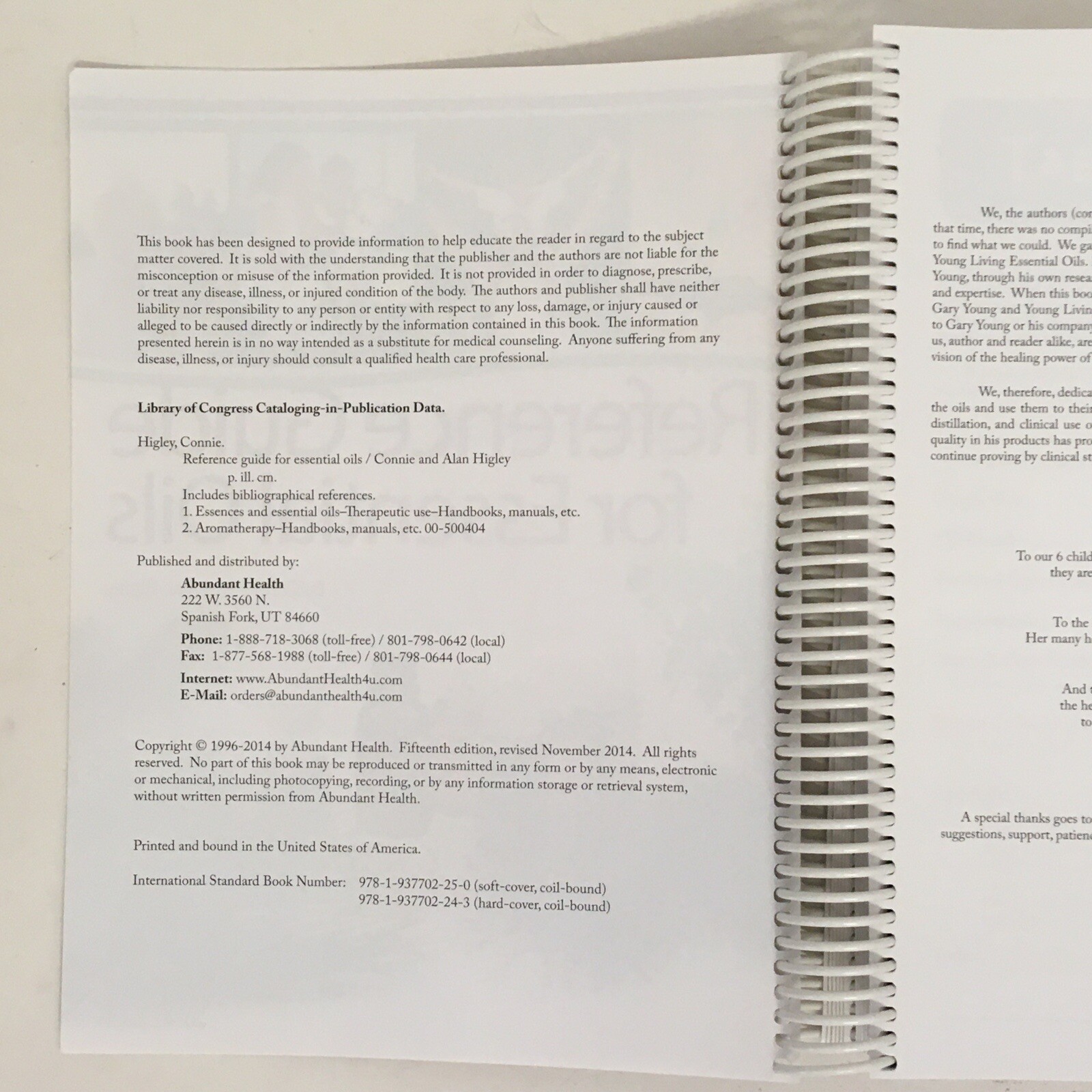 Reference Guide for Essential Oils by Connie and Alan Higley 2014 VGC 624 pages