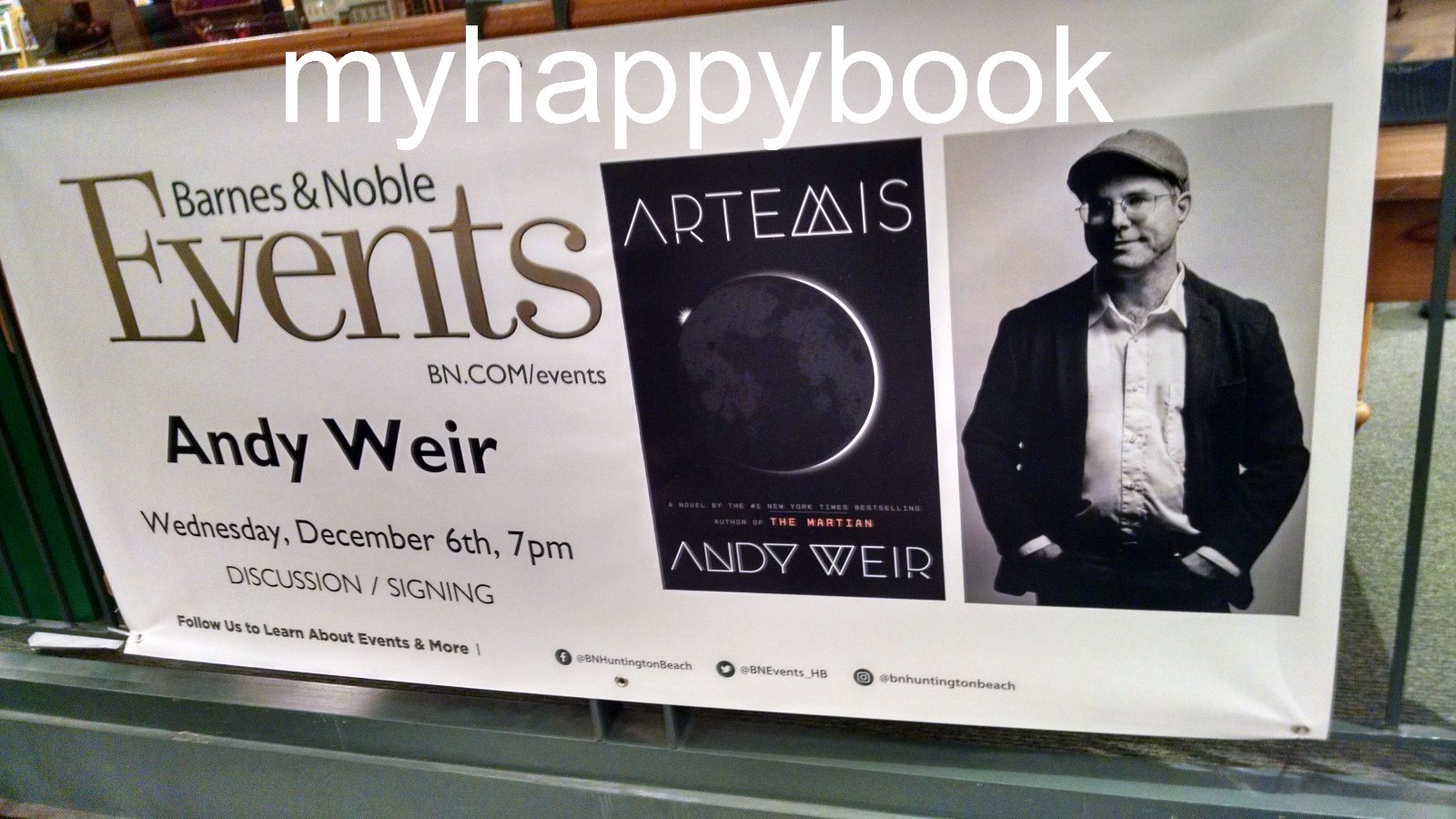 SIGNED Artemis by Andy Weir, Hardcover, autographed, new with event photos