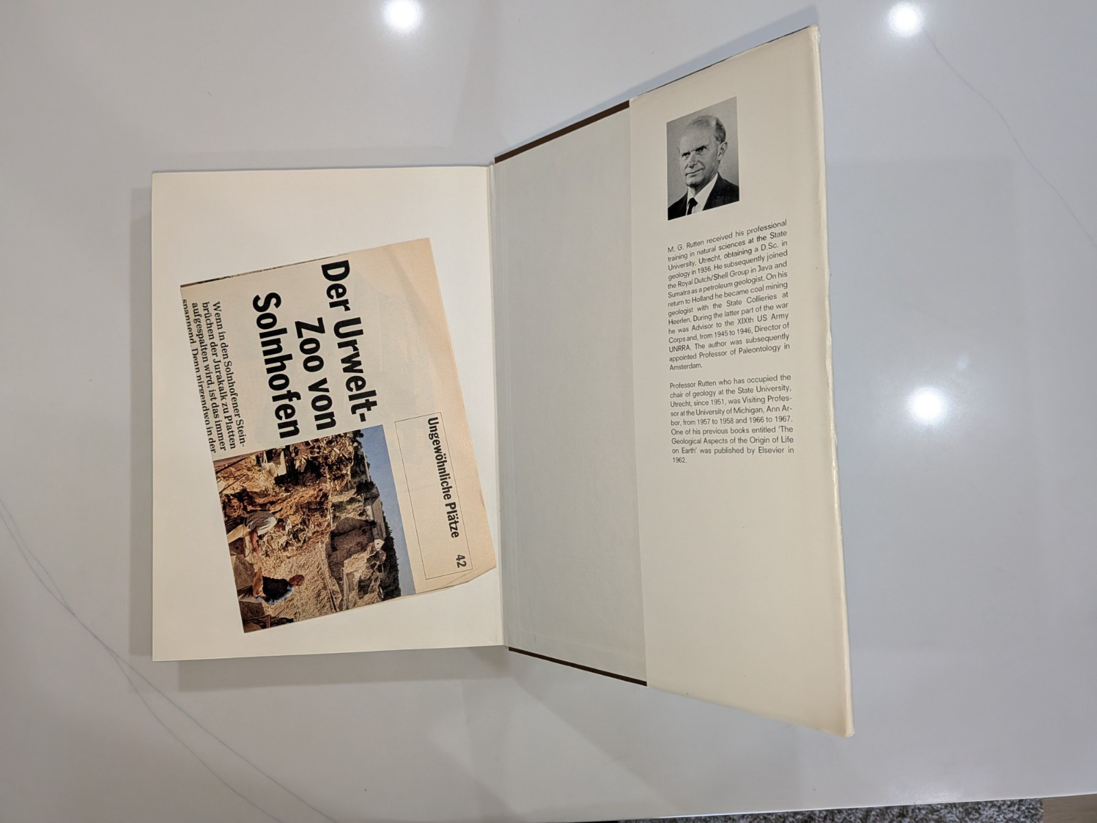 The Geology of Western Europe – M G Rutten | 1969 | Elsevier, HC + Clipping