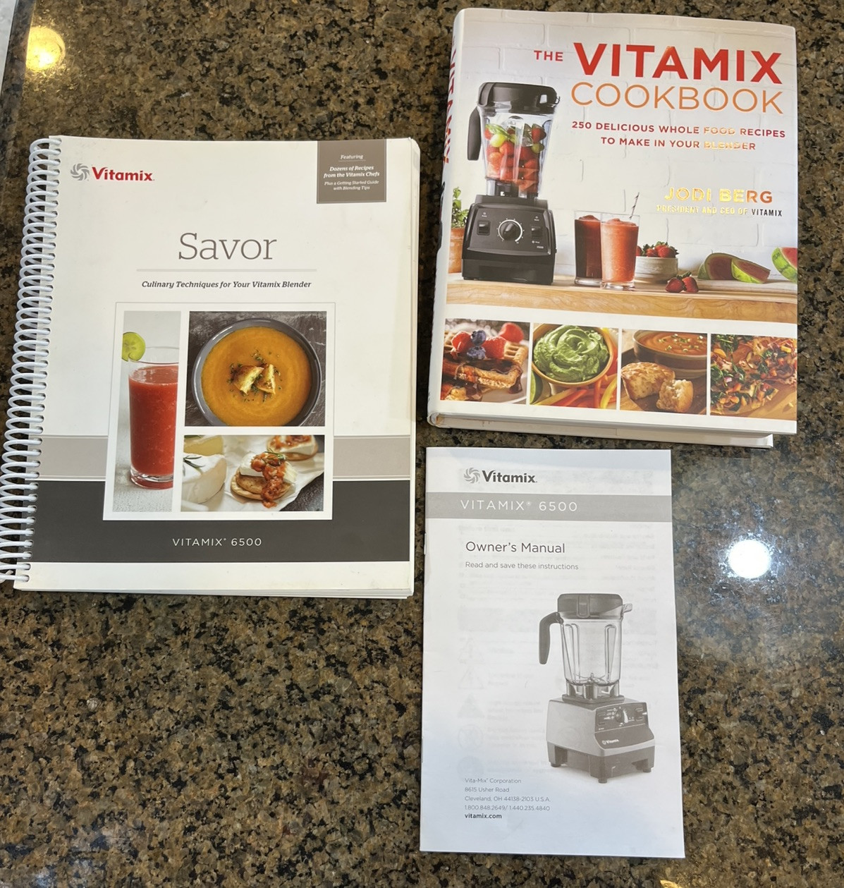 Vitamix 6500 Original Recipe Books Manual Recipe BOOKS Lot Savor Berg Vita Mix