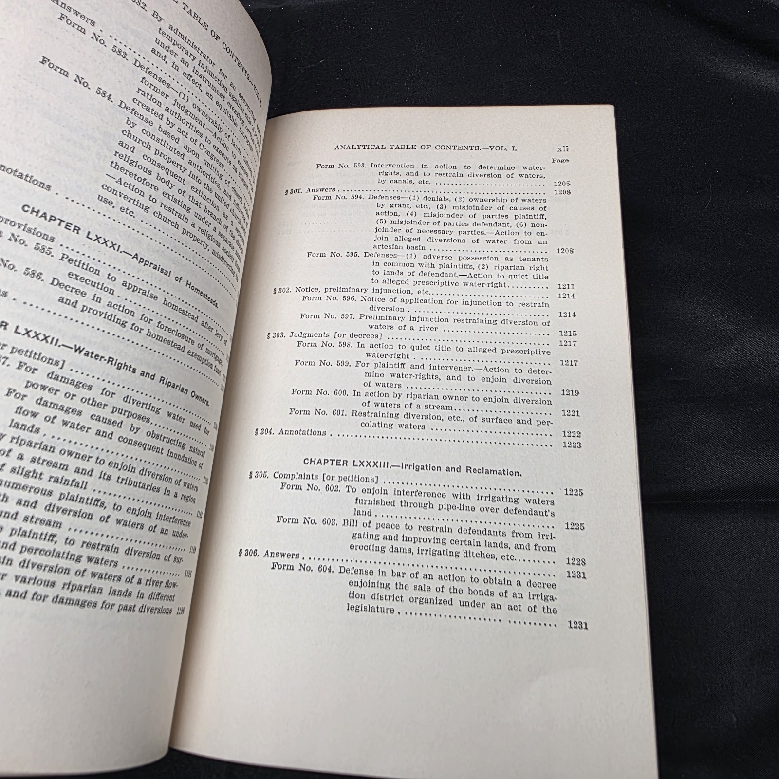 Antique 1911 Adjudicated Forms of Pleading and Practice By Jury Vol. 1 Law Book