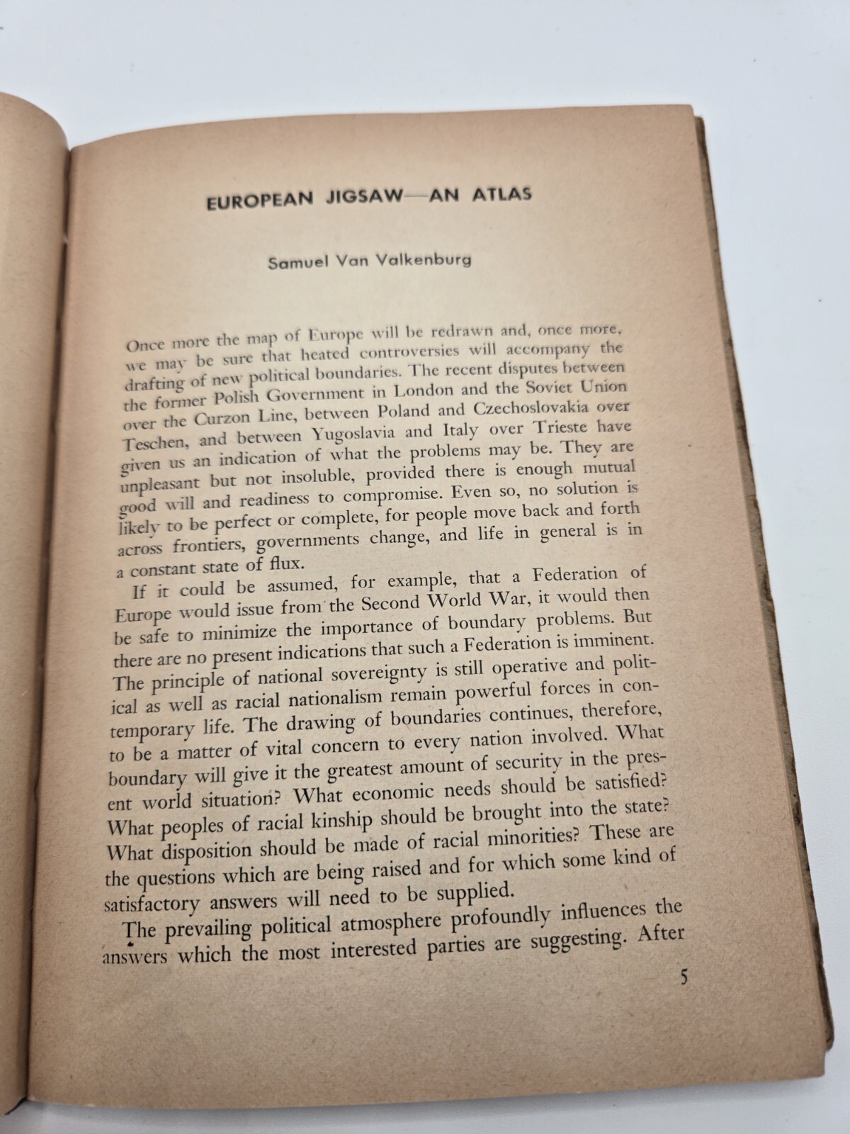 Samuel Van Valkenburg’s Atlas of Boundary Problems- European Jigsaw-Headline Ser