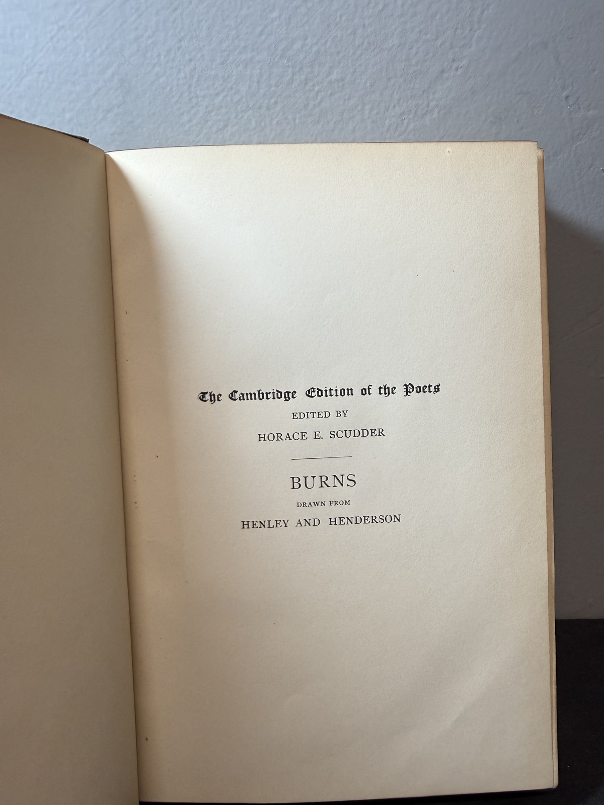 Vintage 1897 The Complete Poetical Works of Robert Burns Cambridge Edition HC